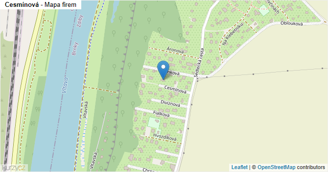 Cesmínová - mapa firem