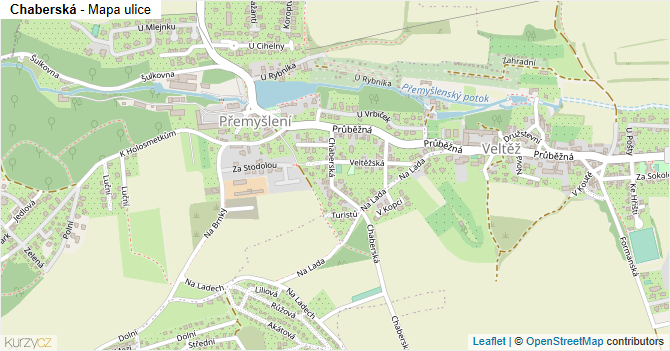 Chaberská - mapa ulice