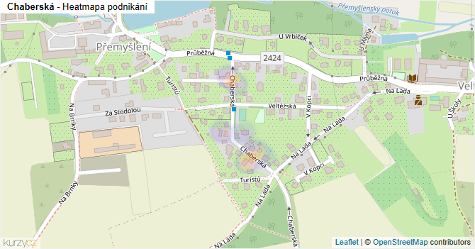 Chaberská - mapa podnikání