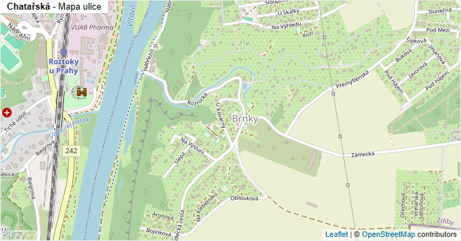 Chatařská - mapa ulice