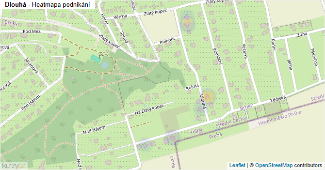 Dlouhá - mapa podnikání