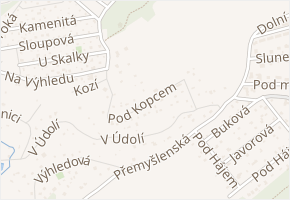 Do polí v obci Zdiby - mapa ulice