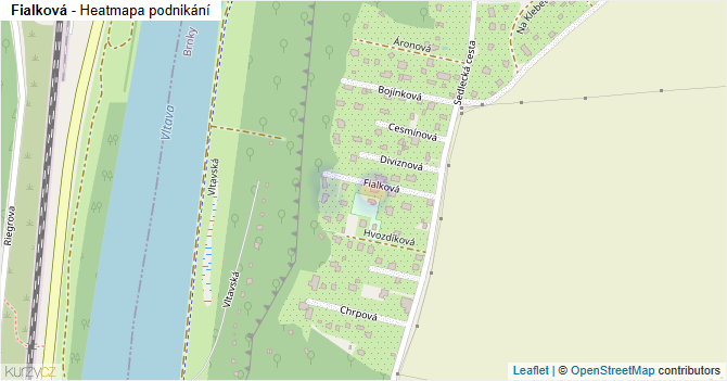 Fialková - mapa podnikání