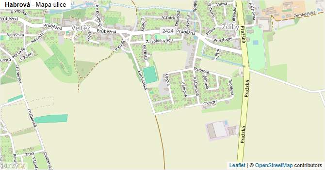 Habrová - mapa ulice