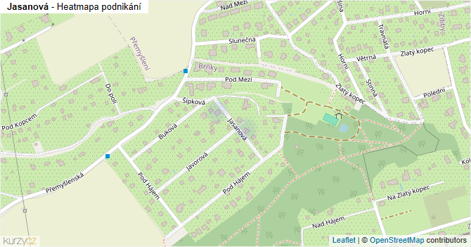 Jasanová - mapa podnikání