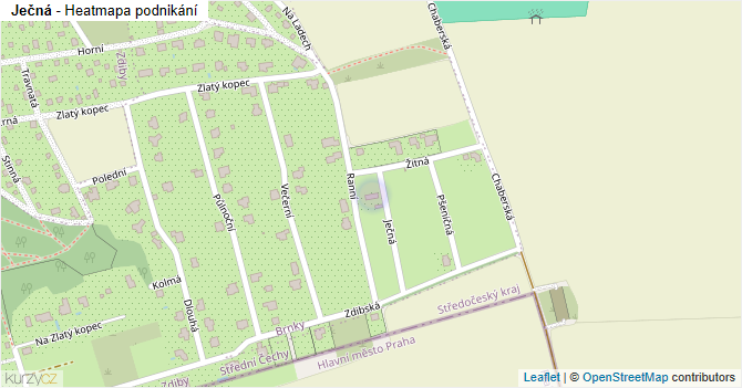 Ječná - mapa podnikání