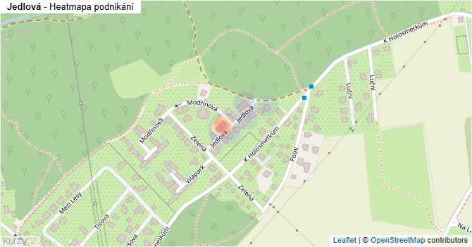 Jedlová - mapa podnikání
