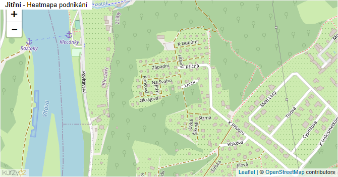 Jitřní - mapa podnikání