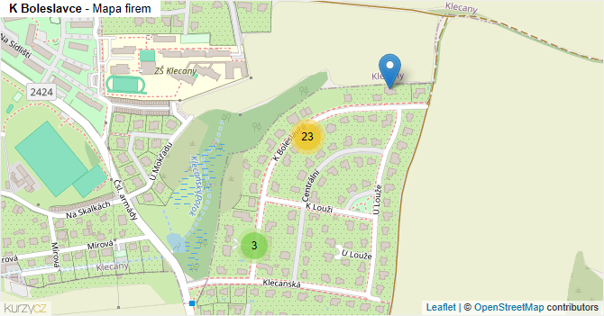 K Boleslavce - mapa firem