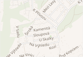 Kamenitá v obci Zdiby - mapa ulice