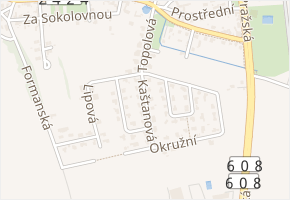 Kaštanová v obci Zdiby - mapa ulice