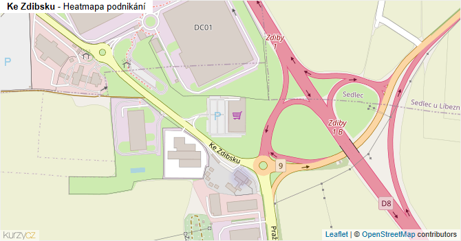Ke Zdibsku - mapa podnikání