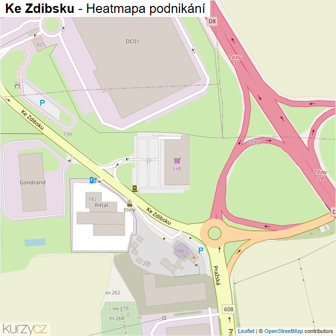 Mapa Ke Zdibsku - Firmy v ulici.