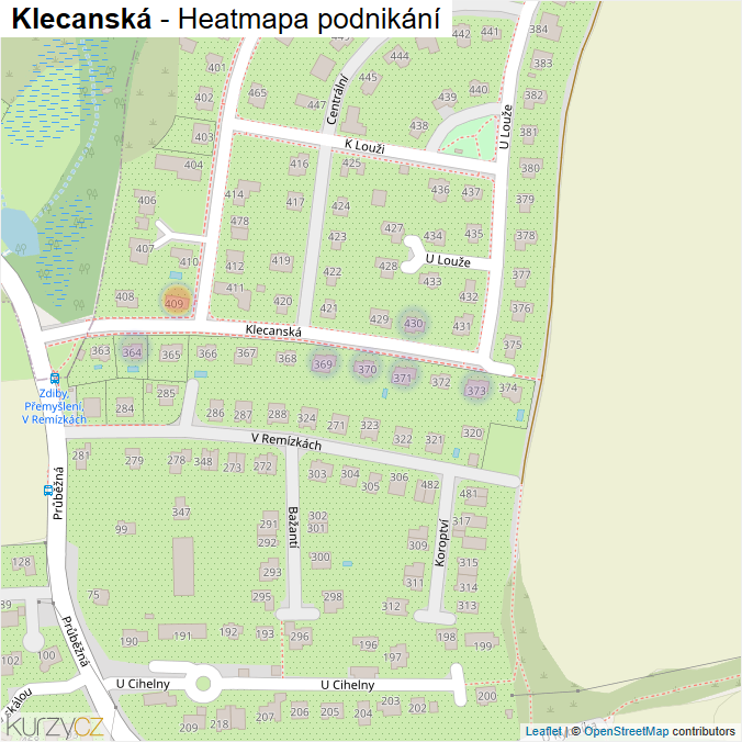 Mapa Klecanská - Firmy v ulici.