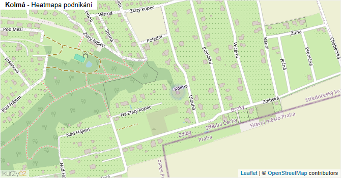Kolmá - mapa podnikání