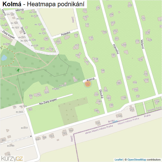 Mapa Kolmá - Firmy v ulici.