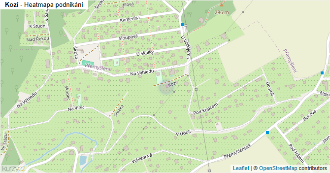 Kozí - mapa podnikání