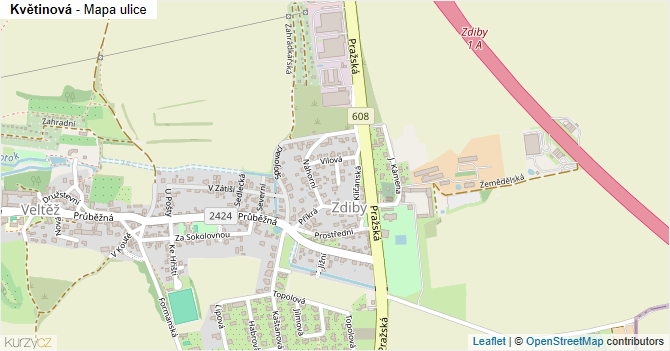 Květinová - mapa ulice