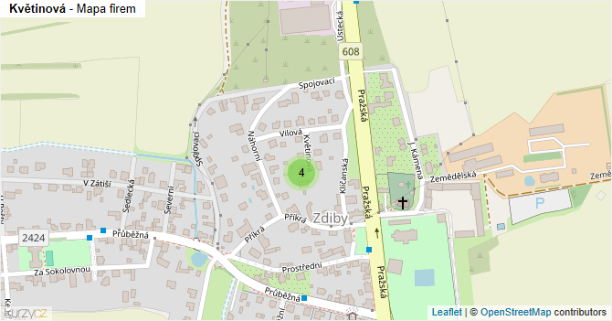 Květinová - mapa firem