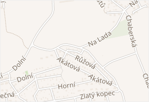 Liliová v obci Zdiby - mapa ulice