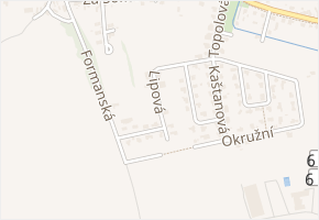 Lipová v obci Zdiby - mapa ulice
