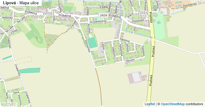 Lipová - mapa ulice