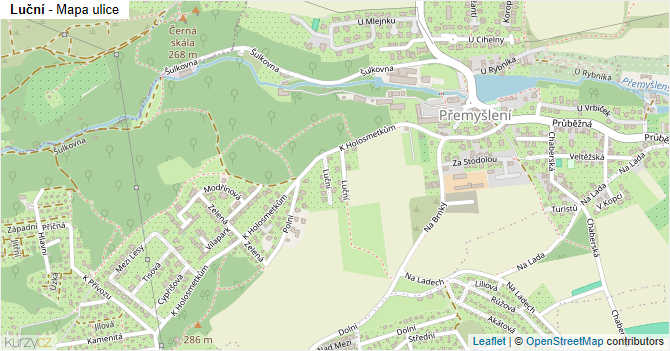 Luční - mapa ulice