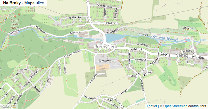 Na Brnky - mapa ulice
