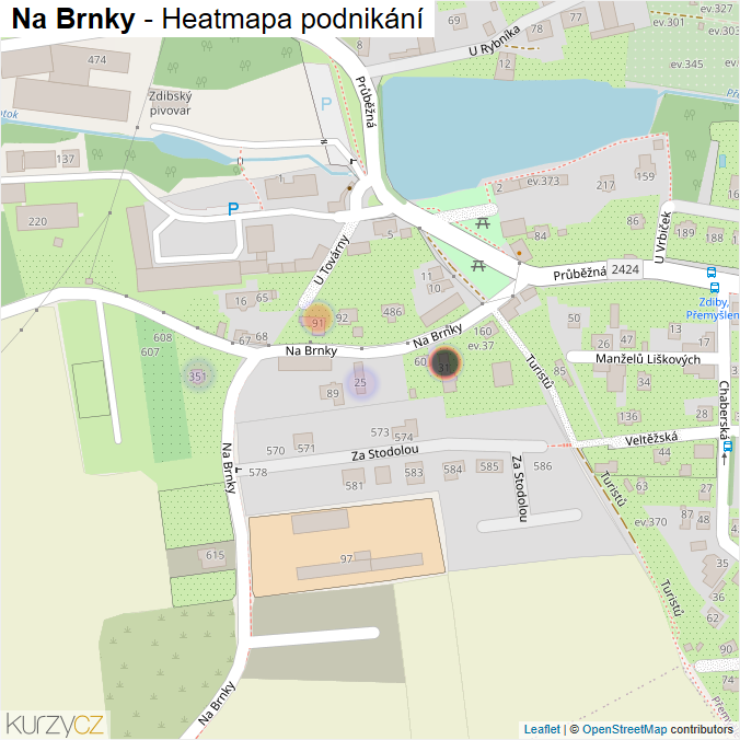 Mapa Na Brnky - Firmy v ulici.