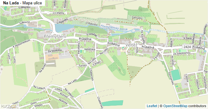 Na Lada - mapa ulice