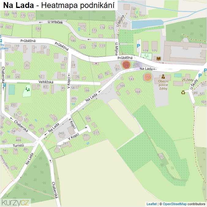 Mapa Na Lada - Firmy v ulici.