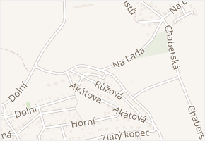 Na Ladech v obci Zdiby - mapa ulice