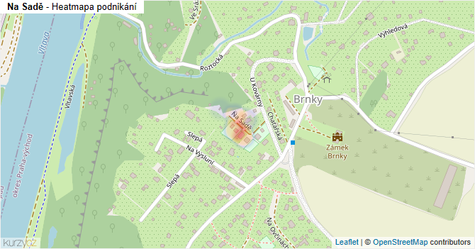 Na Sadě - mapa podnikání