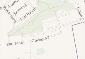 Nad Hájem v obci Zdiby - mapa ulice