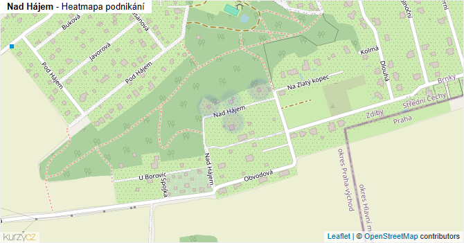 Nad Hájem - mapa podnikání
