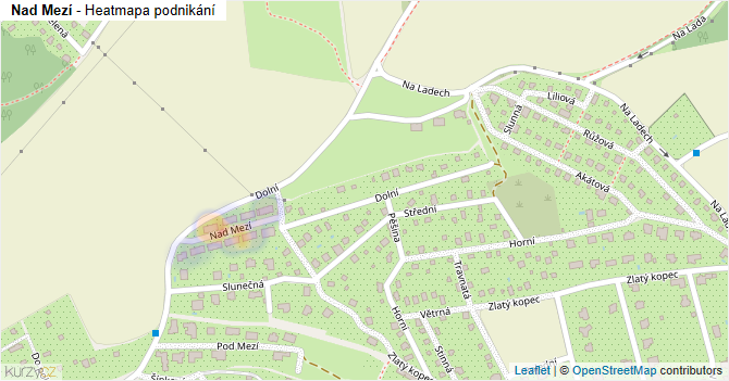 Nad Mezí - mapa podnikání