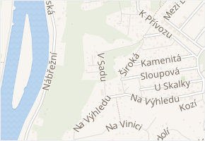 Nad Řekou v obci Zdiby - mapa ulice