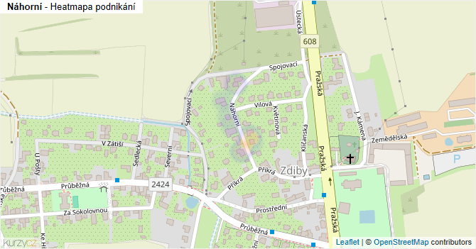 Náhorní - mapa podnikání