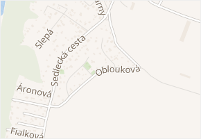 Oblouková v obci Zdiby - mapa ulice