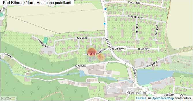 Pod Bílou skálou - mapa podnikání