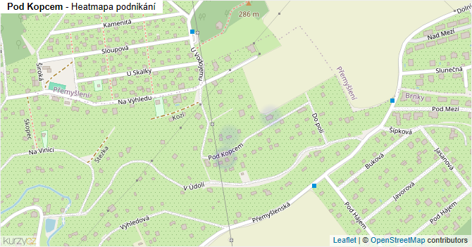 Pod Kopcem - mapa podnikání