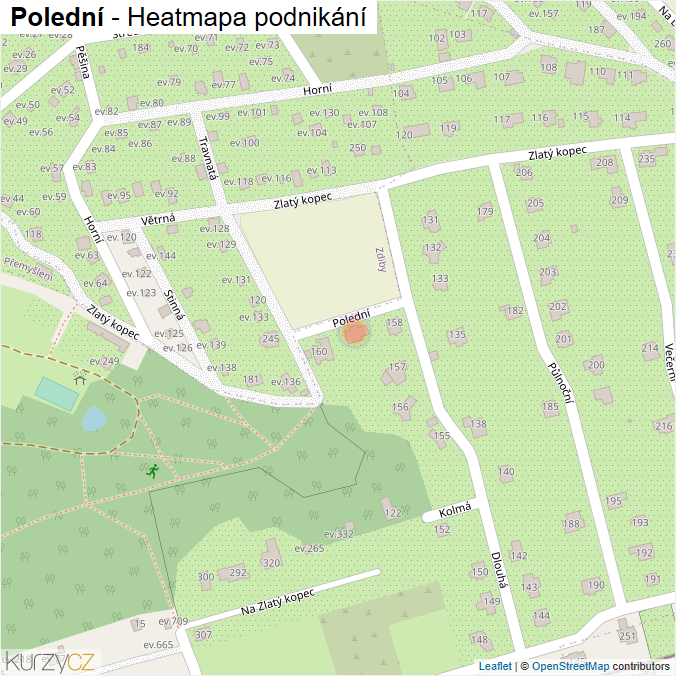 Mapa Polední - Firmy v ulici.