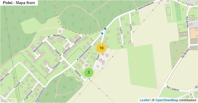 Polní - mapa firem