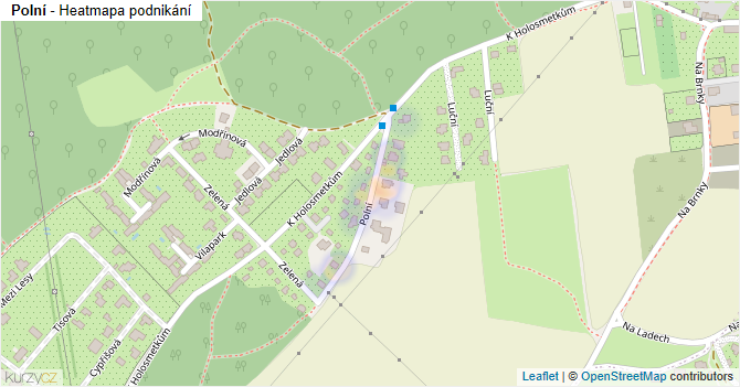 Polní - mapa podnikání
