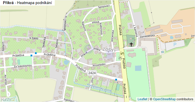 Příkrá - mapa podnikání