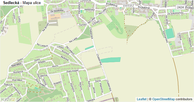 Sedlecká - mapa ulice