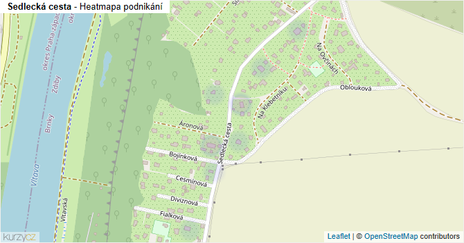 Sedlecká cesta - mapa podnikání