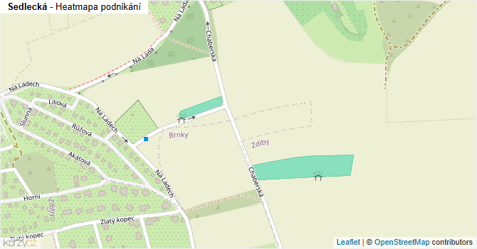 Sedlecká - mapa podnikání