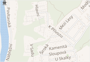 Šikmá v obci Zdiby - mapa ulice