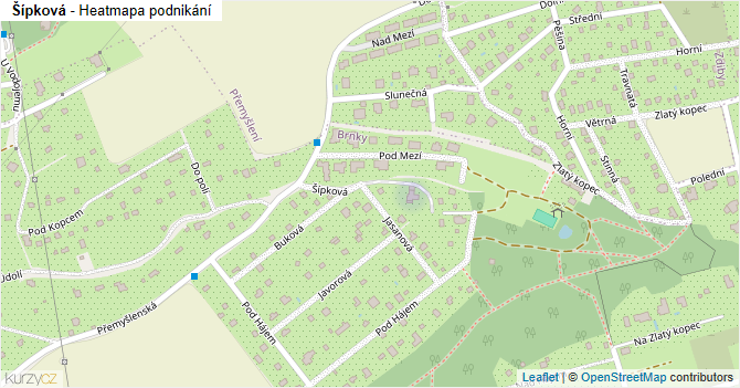 Šípková - mapa podnikání